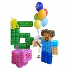 Композиція з повітряних кульок Minecraft Композиція з повітряних кульок Minecraft